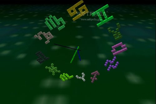 3D Matrix Clock ScreenSaver