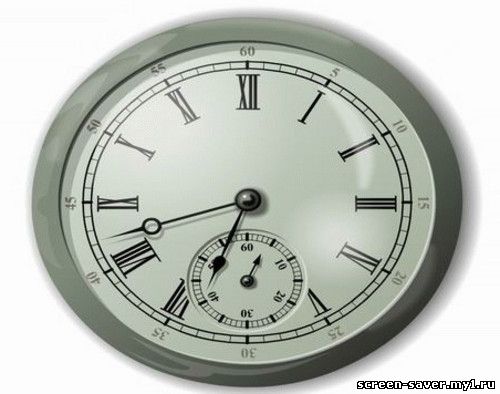 скринсейвер часы - класические часы